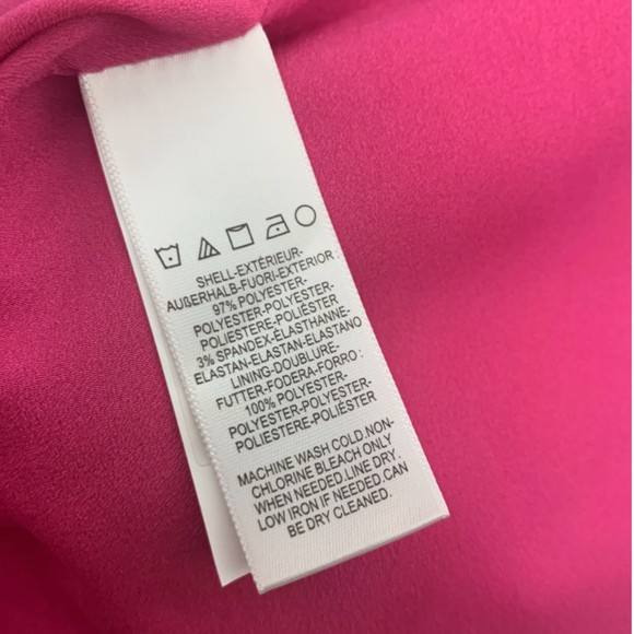 NWT Dress the Population Barbie Pink Sleeveless Slit Dress Knee Length Medium - Picture 6 of 13